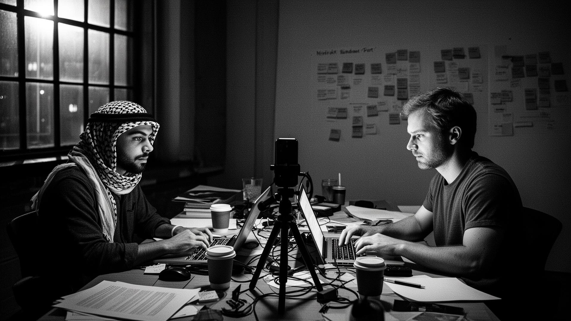 Operators working late on AI marketing campaigns